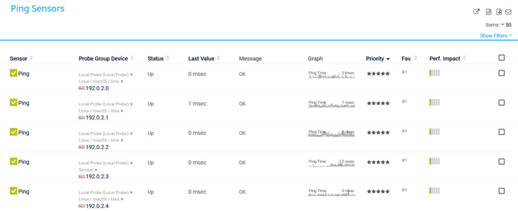 Example of a Table List Example of a Table List