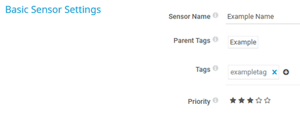 Basic Sensor Settings Basic Sensor Settings